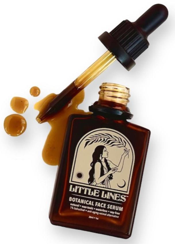 Little Lines Anti Aging Face Serum - liquid drops on table